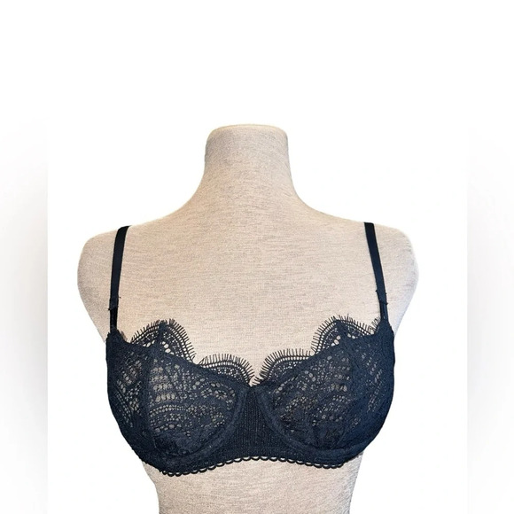 Victorias Secret Dream Angels Push up without Padding lace black Sexy bra 32C - Picture 3 of 6